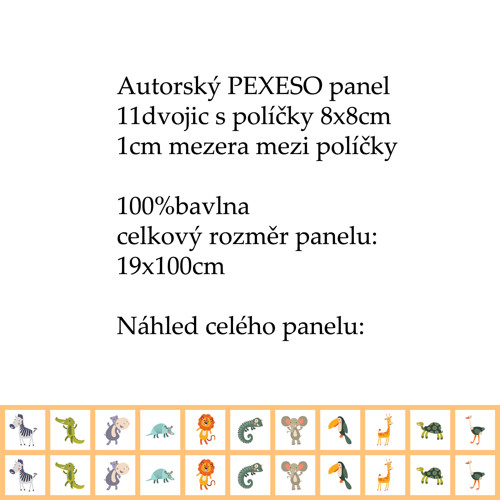PEXESO panel 8x8cm, 11 dvojic: ROZTOMILÁ AFRIKA — foto 2