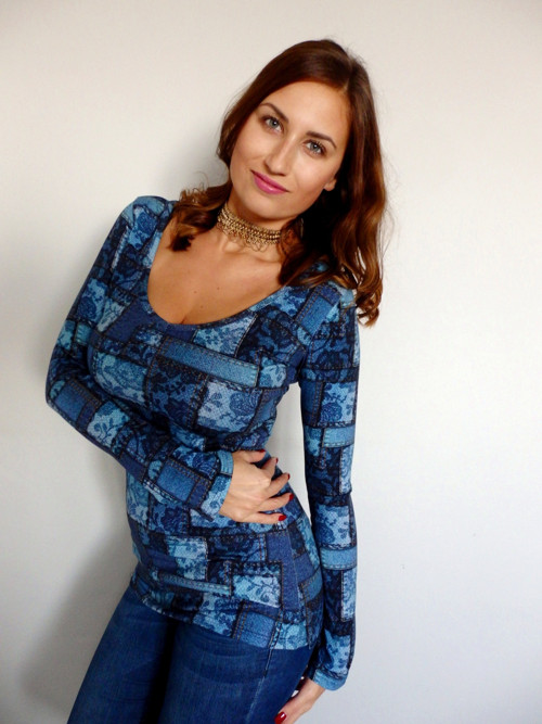 Halenka Jeans -véčko M velikost — foto 2