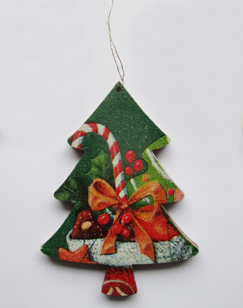 Vánoční stromeček dvojitý -decoupage — foto 2
