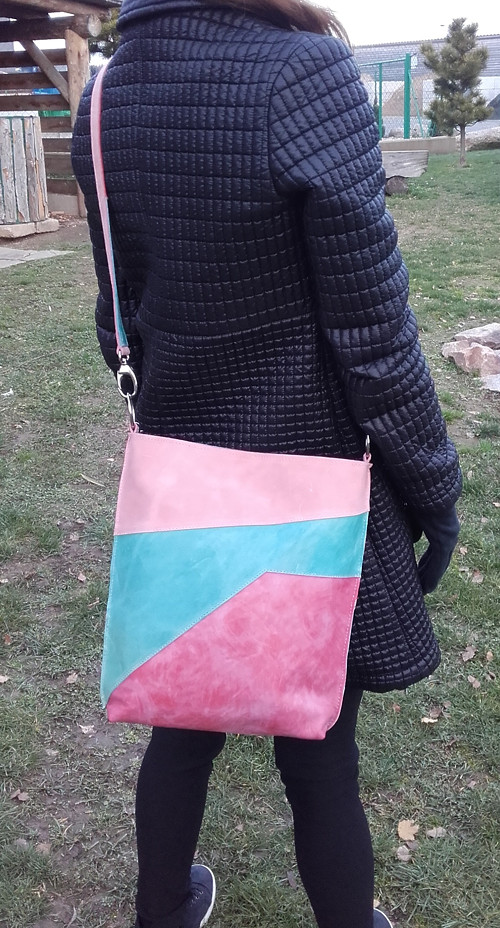 Kožená kabela "diagonalemulticolore" — foto 2