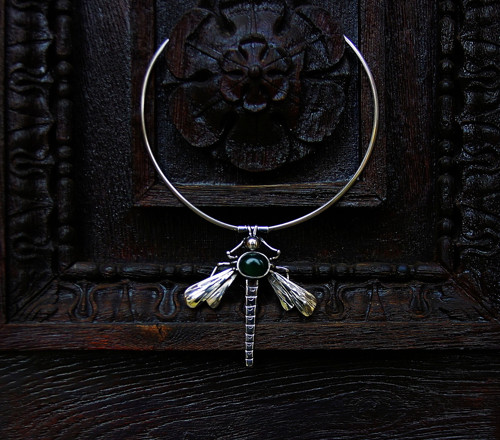Nerezový náhrdelník..." Silver dragonfly " — foto 2