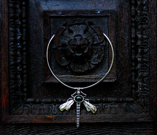 Nerezový náhrdelník..." Silver dragonfly " — foto 3