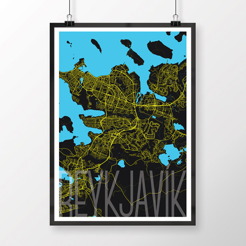 REYKJAVÍK, 50x70cm, elegantní, černý — foto 2
