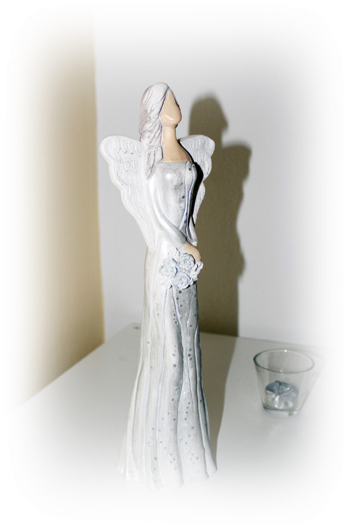 Anděl 36 cm - Něžně stříbrný — foto 3