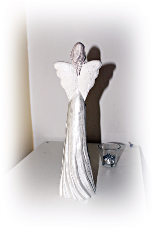 Anděl 36 cm - Něžně stříbrný — foto 4