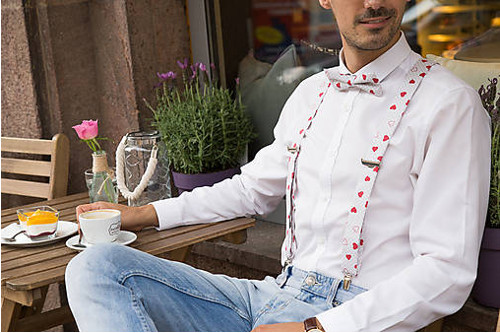 Valentine set (light grey/white dots/red hearts) — foto 2
