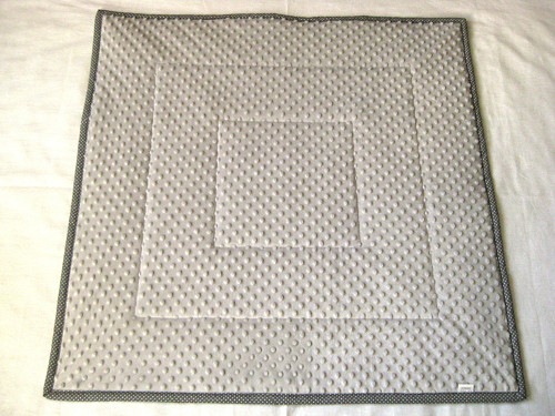 PATCHWORK dětská deka šedorůžová 95x95+minky — foto 6