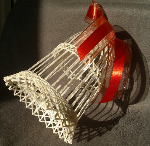 Zvon BÍLOZLATÝ 18 cm — foto 2