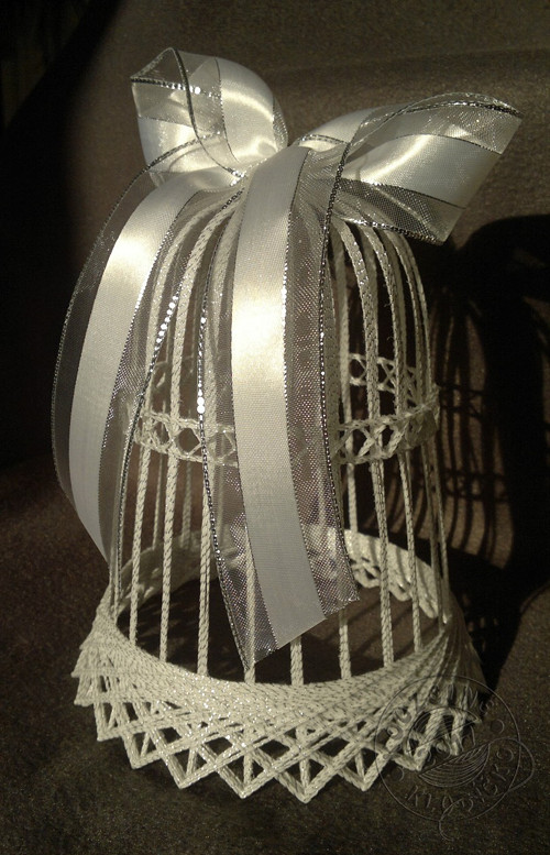 Zvon BÍLOSTŘÍBRNÝ 18 cm — foto 4