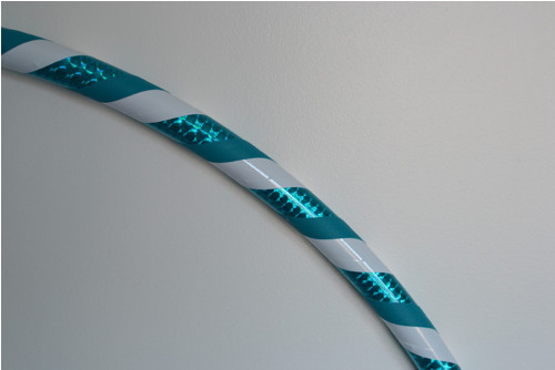 Obruč na hooping zelenomodro-bílá 85 cm SLEVA! — foto 2