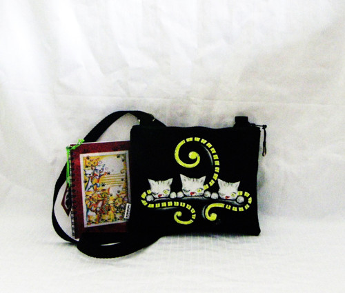 Malá crossbody kočičí+deníčekA6 — foto 2