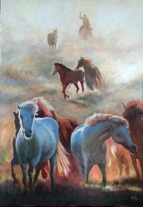 Obraz "Svítání" :) olejomalba 70x100cm — foto 2