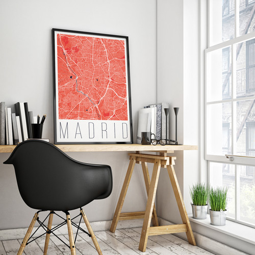 MADRID, 50x70cm, moderní, červený — foto 2