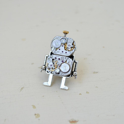 Robotík, Steampunková brož, brože,steampunk — foto 2