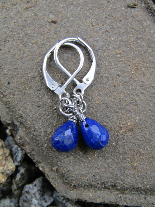 Náušnice lapis lazuli — foto 3