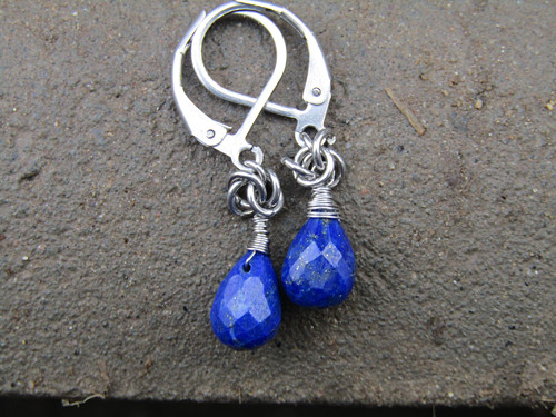 Náušnice lapis lazuli — foto 5