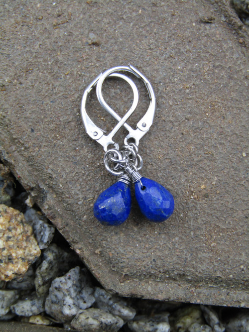 Náušnice lapis lazuli — foto 6