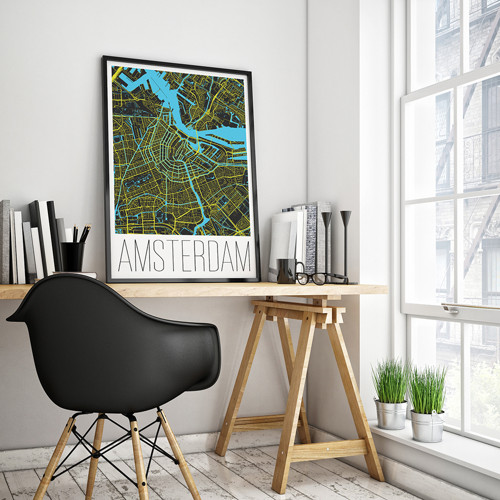 AMSTERDAM, 50x70cm, moderní, černý — foto 2