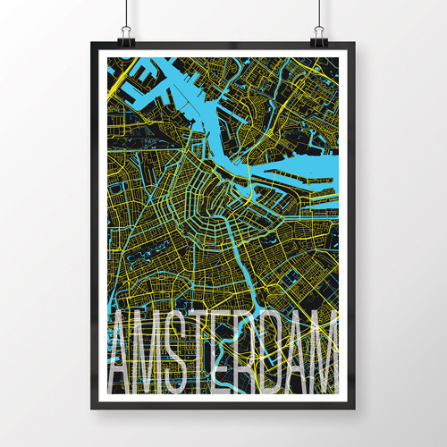 AMSTERDAM, 50x70cm, elegantní, černý — foto 2