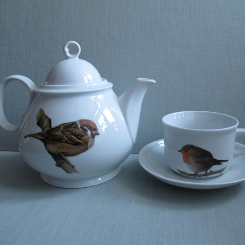 Porcelánová konvice ptačí° — foto 4