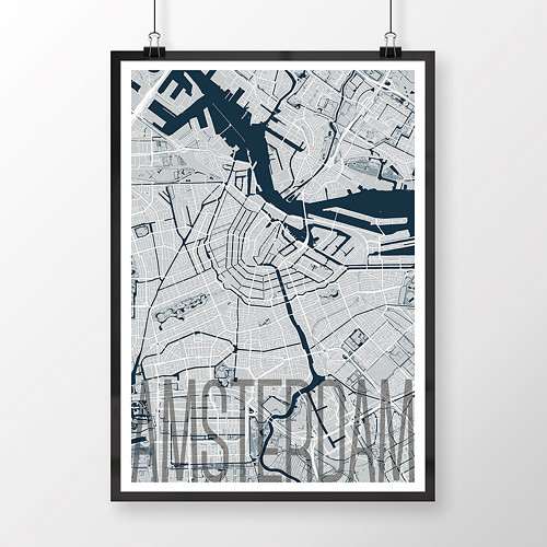 AMSTERDAM, 50x70cm, elegantní, světle modrý — foto 2