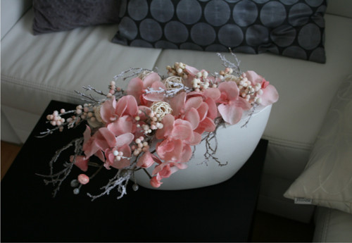 Velká keramická mísa s vánočními orchidejemi — foto 4