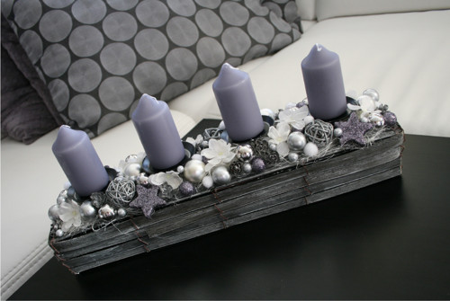 Adventní štola šedobílá — foto 4