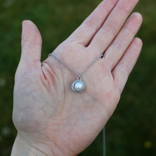 Sněženka mini • perla, nerez. ocel — foto 2