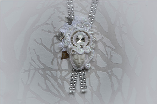 Snow Queen - soutache náhrdelník — foto 2