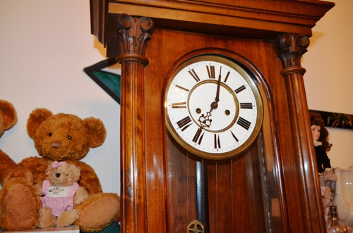 Starožitné nástěnné hodiny pendlovky — foto 3