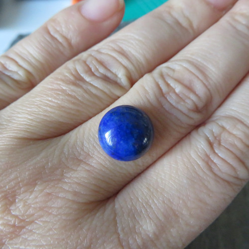 Lapis lazuli, kabošonek 12 mm — foto 2