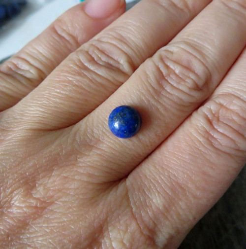 Lapis lazuli, kabošonek 8 mm — foto 2