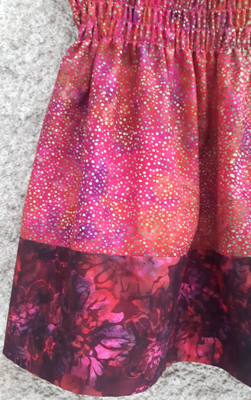 Sukýnka bali batik - červená — foto 3