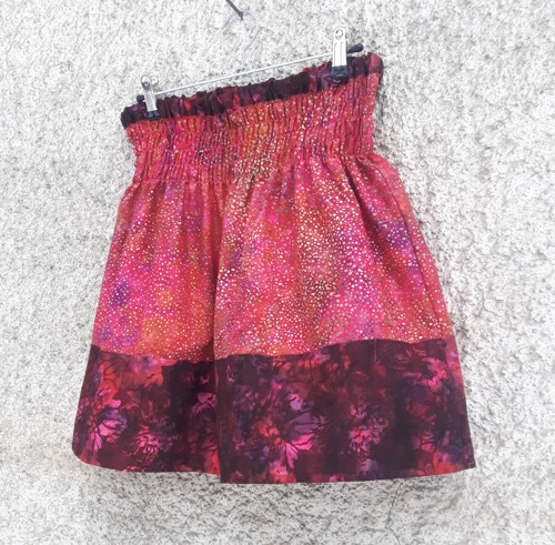 Sukýnka bali batik - červená — foto 5