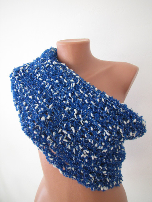 Modrobílé bouclé — foto 3