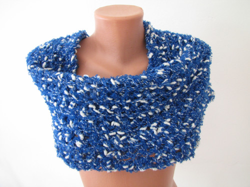 Modrobílé bouclé — foto 5