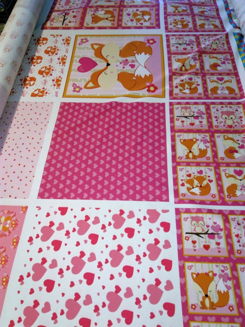 Bavl.panel 35x35cm KOLEKCE VALENTÝNSKÉ LIŠTIČKY — foto 2