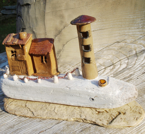 Přímořská osada s majákem - driftwood — foto 2