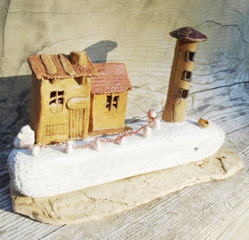 Přímořská osada s majákem - driftwood — foto 3
