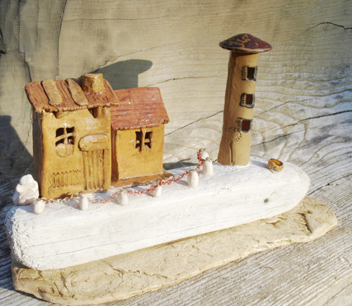 Přímořská osada s majákem - driftwood — foto 4