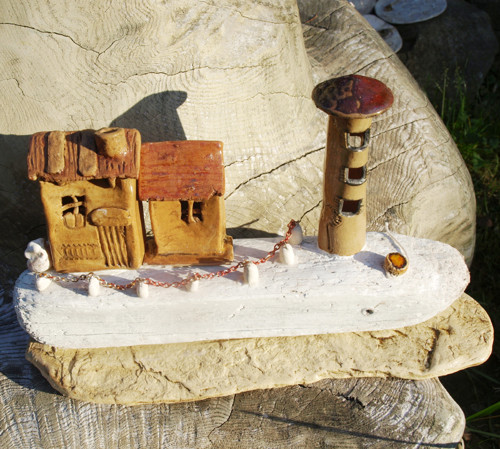 Přímořská osada s majákem - driftwood — foto 5