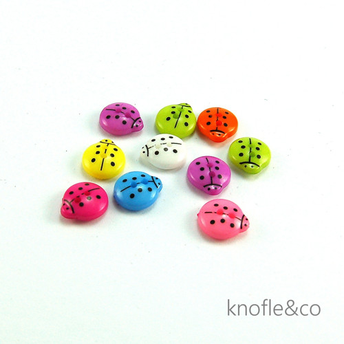 Knoflíky beruška mix barev - 5 ks — foto 3
