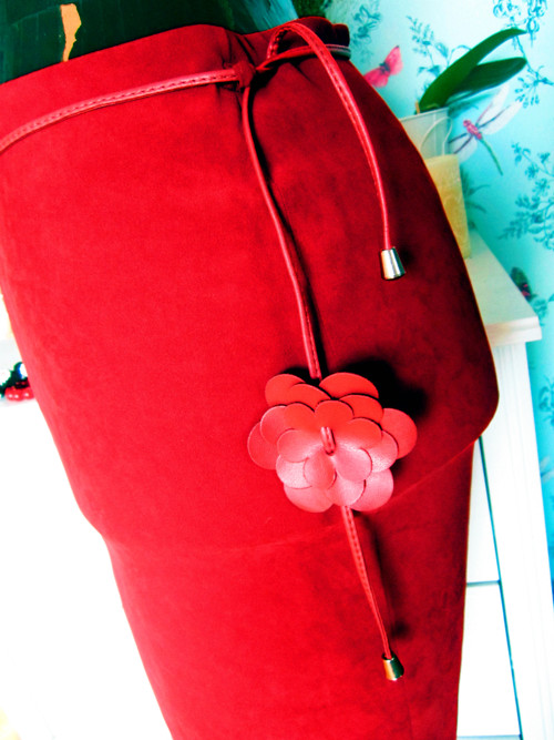 Sukně pencil red — foto 3