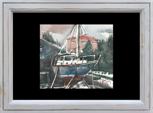 Vedle přístavu.../ or. akvarel Dlabal — foto 2