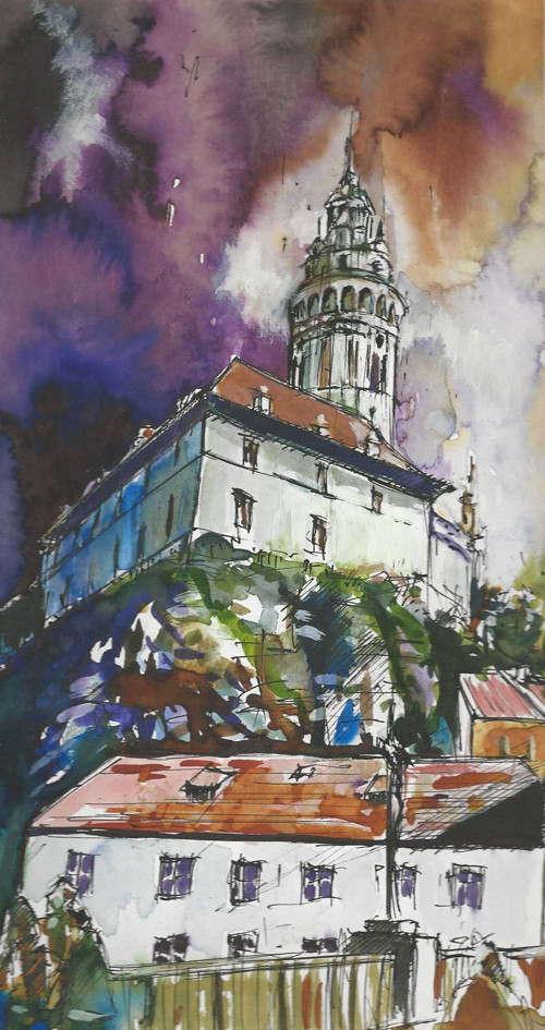 Český Krumlov, Akvarel or. Dlabal — foto 2