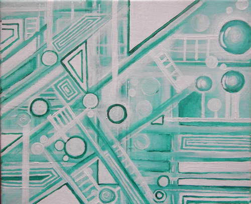 Mátová abstrakce 30x20 cm — foto 2