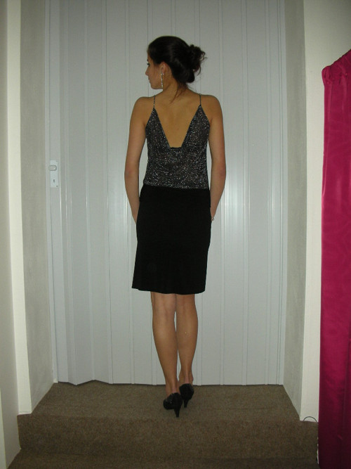 Transparentní top se sukní — foto 3
