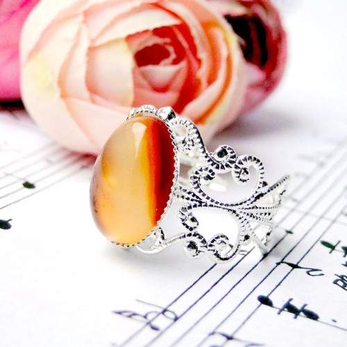 Romantic Orange Agate / Prsten s oranžovým achátem — foto 2