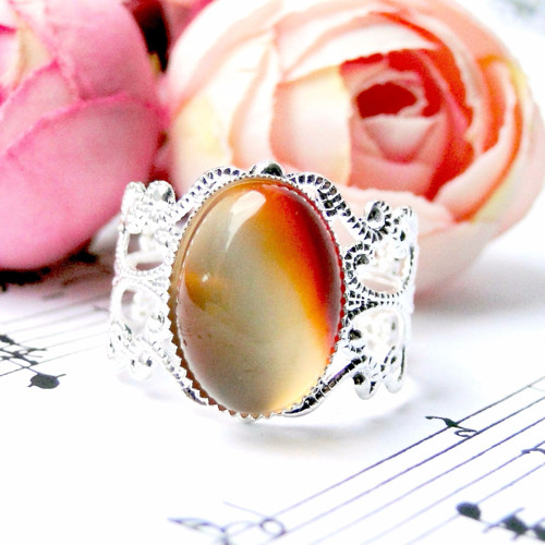 Romantic Orange Agate / Prsten s oranžovým achátem — foto 3