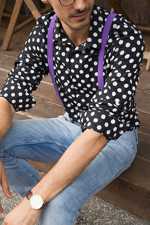 Retro suspenders (violet) — foto 2